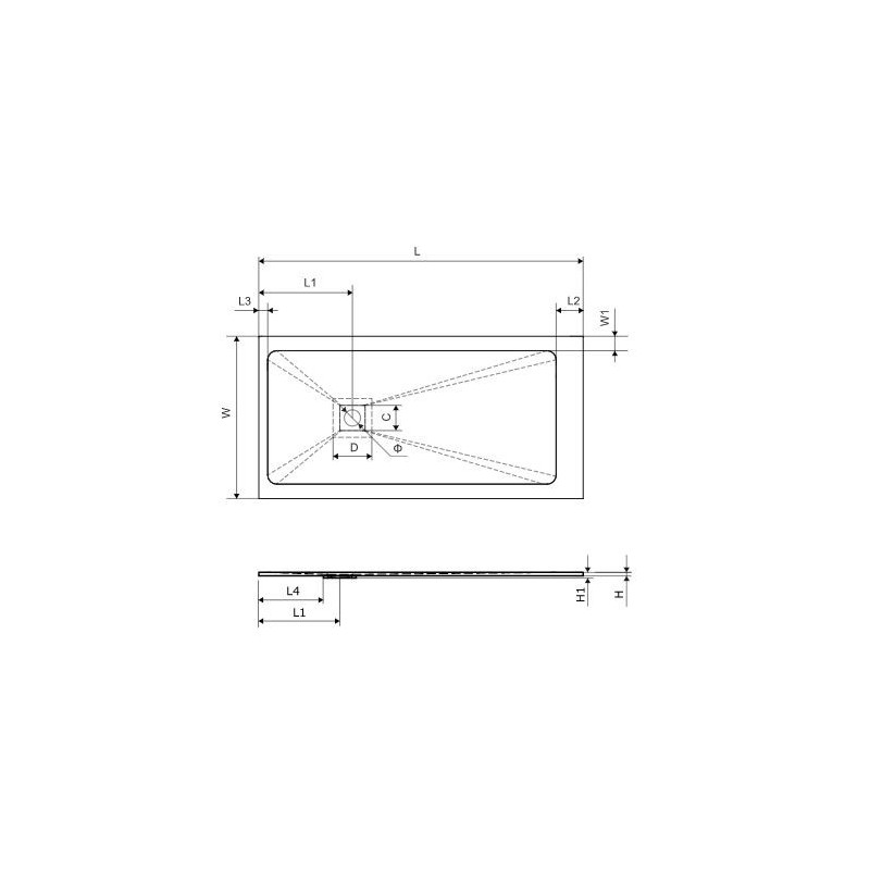 Excellent Arda 180x90 Brodzik Prostokątny Beton (BREX.1503.180.090.CON)