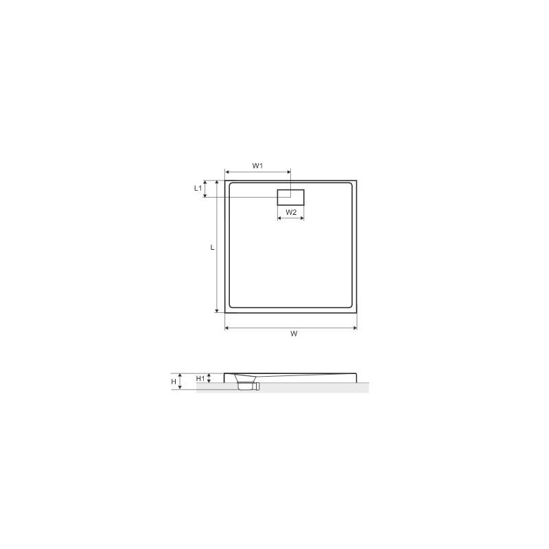Excellent Zero 100x100 Brodzik Kwadratowy biały (BREX.1202.100.100.WHN)