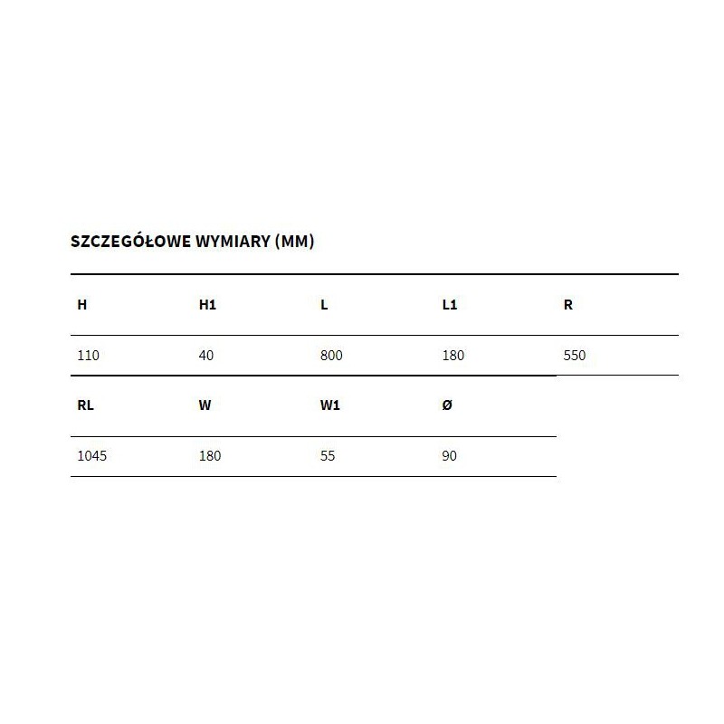 Excellent Sense 80x80 Brodzik Półokrągły Niski biały (BREX.SEN08WHN)