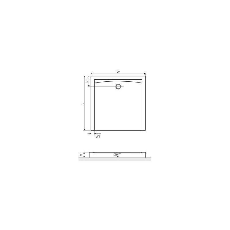 Excellent Forma Compact 100x100 Brodzik Kwadratowy Wysoki biały (BREX.FOR10WHC)