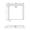 Excellent Forma Compact 100x100 Brodzik Kwadratowy Wysoki biały (BREX.FOR10WHC)