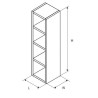 Excellent Tuto szafka wnękowa 20x80x20 cm otwarta (MLEX.0106.200.BLBL)
