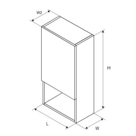Excellent Tuto szafka wisząca dąb 40x80x20 cm z frontem lakierowanym prawa, biały (MLEX.0107.400.BLWH)