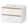Excellent Tuto Szafka Pod Umywalkę Nablatowa 80 cm Biały/Dąb (MLEX.0104.800.WHBL)