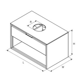Excellent Tuto Szafka Pod Umywalkę Nablatowa 80 cm Biały+Dąb (MLEX.0102.800.WHBL)