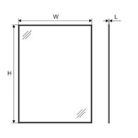 Excellent Kuadro Lustro Łazienkowe 60x80 cm Biały Mat (DOEX.KU080.060.WH)