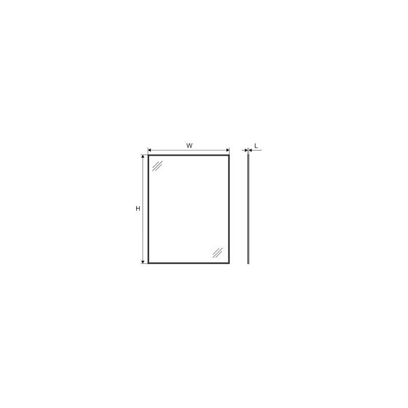 Excellent Kuadro Lustro Łazienkowe 60x80 cm Biały Mat (DOEX.KU080.060.WH)