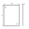 Excellent Kuadro Lustro Łazienkowe 60x80 cm Biały Mat (DOEX.KU080.060.WH)