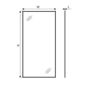 Excellent Kuadro Lustro Łazienkowe 50x100 cm Czarny Mat (DOEX.KU100.050.BL)