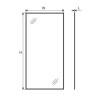 Excellent Kuadro Lustro Łazienkowe 50x100 cm Czarny Mat (DOEX.KU100.050.BL)