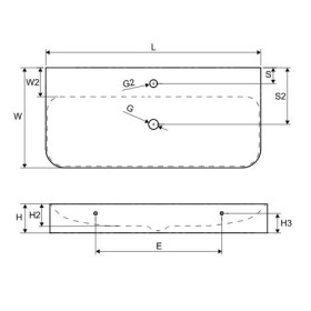 Actima Orido101 umywalka wisząca/nablatowa 101x46,5 cm, biała (CEAC.3919.1100.WH)