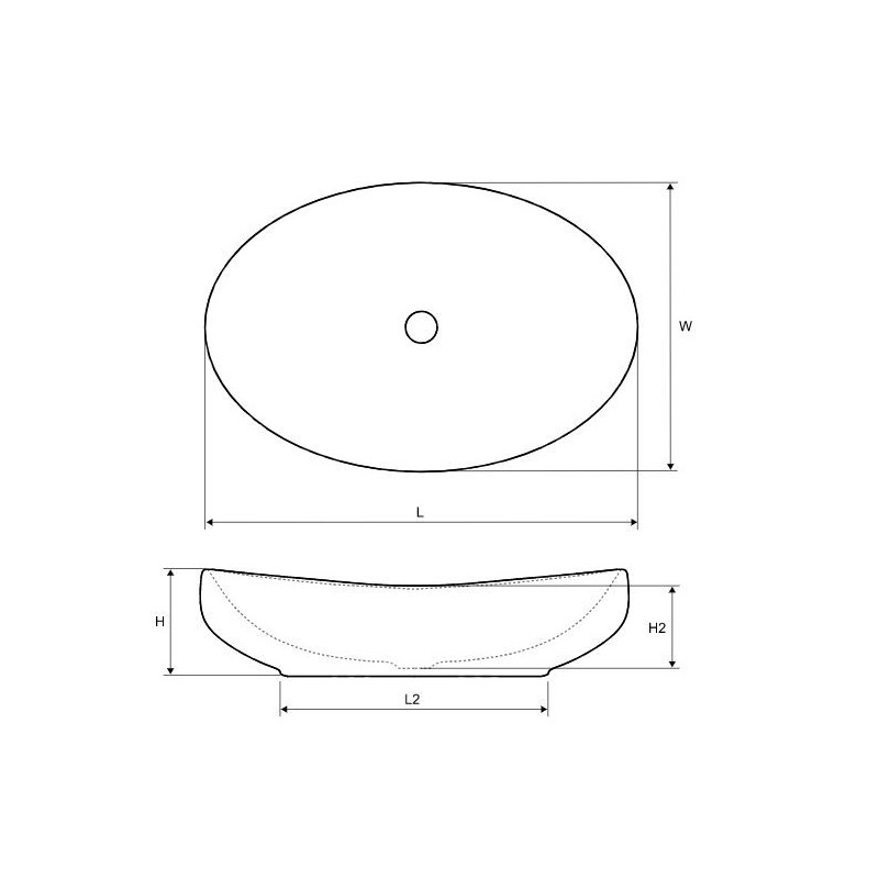 Actima Filina 2.0 umywalka nablatowa 63x42x15 cm, biała (CEAC.630.420.WH)