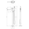 Excellent PI Bateria wannowa wolnostojaca, chrom (AREX.1255CR)