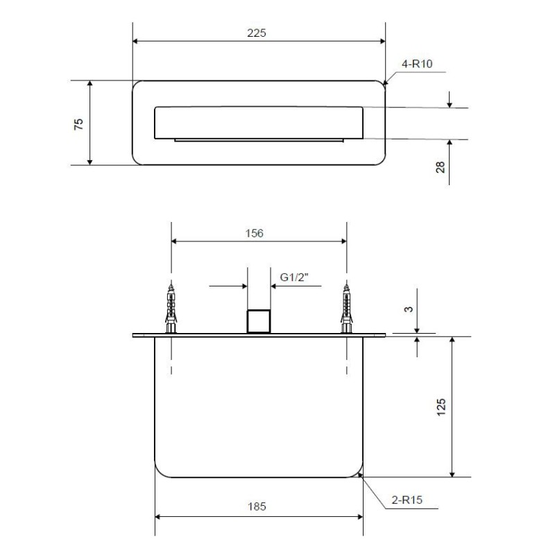 Excellent Krotos wylewka prysznicowo-wannowa kaskadowa, chrom (AREX.8025CR)
