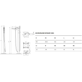 Excellent Keria bateria wannowa wolnostojąca, chrom (AREX.2055CR)