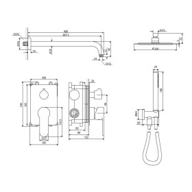 Excellent Oxalia System Prysznicowy Podtynkowy chrom (AREX.SET.9045CR)