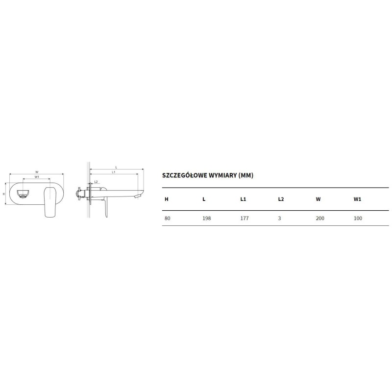 Actima Clever bateria umywalkowa podtynkowa, chrom (ARAC.4115CR)
