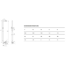 Excellent Hendi uchwyt łazienkowy prysznicowy 75 cm, czarny (DOEX.1875BL)