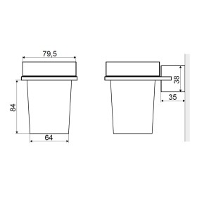 Excellent Kobo Kubek Szkło Mrożone/Chrom (DOEX.1704CR)