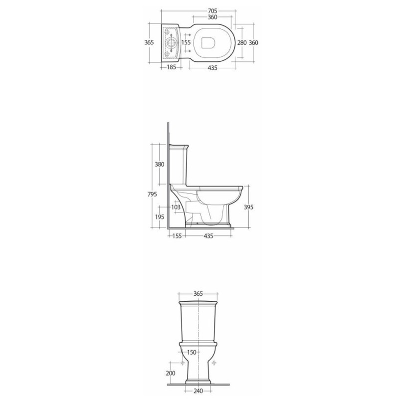 Rak Ceramics Washington miska WC do kompaktu 70,5x36,5 cm biały połysk- odpływ poziomy (WAWC00003)