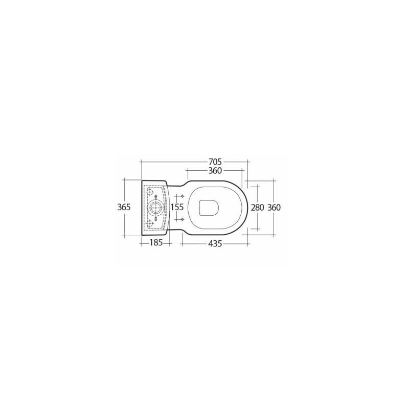 Rak Ceramics Washington deska WC W/O poliester lakier cappuccino mat (WTSC3901514)