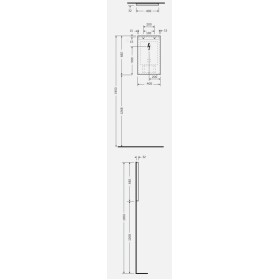Rak Ceramics Joy 400mm x 680mm Lustro wiszące LED (JOYMR04068LED)