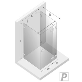 New Trendy Kabina Avexa Prostokątna Przyścienna P 110x90x200 Przezroczyste 6 mm Active Shield (EXK-2493)