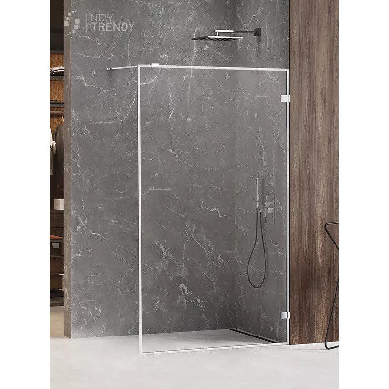 New Trendy Avexa Kabina Prysznicowa Walk-In U 130x200 cm Szkło Przezroczyste 6 mm (EXK-2511)