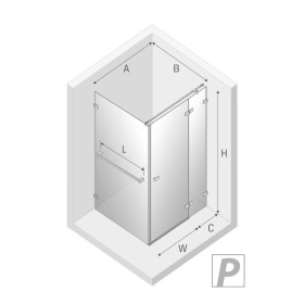 New Trendy Avexa Kabina Prostokątna P 80x90x200 Przezroczyste 6mm Active Shield (EXK-2415)