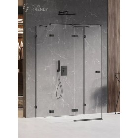 New Trendy Avexa Black Kabina Kwadratowa Przyścienna 80x80x200 Przezroczyste 6mm Active Shield (EXK-2596)