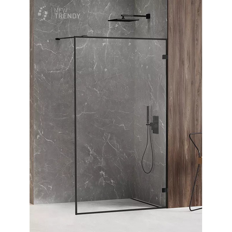 New Trendy Avexa Black Kabina Walk-In U 50x200 Przezroczyste 6mm Active Shield (EXK-2655)