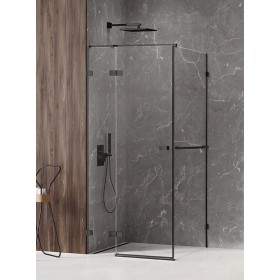New Trendy Kabina Avexa Black Prostokątna L 80x90x200 Przezroczyste 6mm Active Shield (EXK-2537)
