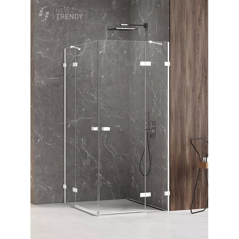 New Trendy Kabina Avexa White Prostokątna U 100x110x200 Przezroczyste 6mm Active Shield (EXK-2834)