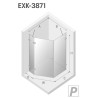 New Trendy Avexa White Kabina Pięciokątna Asymetryczna L 100x80x200 Przezroczyste 6mm Active Shield (EXK-3871)