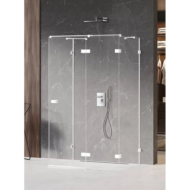 New Trendy Avexa White Kabina Prostokątna Przyścienna P 90x80x200 Przezroczyste 6mm Active Shield (EXK-2883)