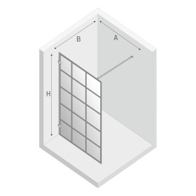 New Trendy Avexa White Kabina Walk-In U 80x200 Kratka Przezroczyste 6mm Active Shield (EXK-2983)