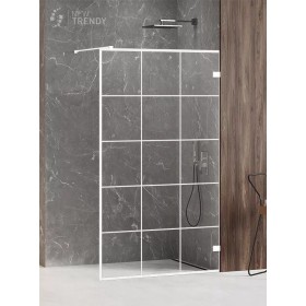 New Trendy Avexa White Kabina Walk-In U 80x200 Kratka Przezroczyste 6mm Active Shield (EXK-2983)