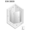 New Trendy Avexa Gold Brushed Kabina Pięciokątna L 100x80x200 Przezroczyste 6mm Active Shield (EXK-3859)