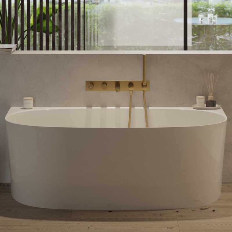 Omnires Valencia M+ Wanna przyścienna M+ 158 x 86 cm (VALENCIAWPBP)
