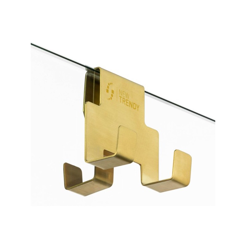 New Trendy Avexa Gold Brushed Kabina Prostokątna Przyścienna L 120x70x200 Przezroczyste 6mm Active Shield (EXK-3094)