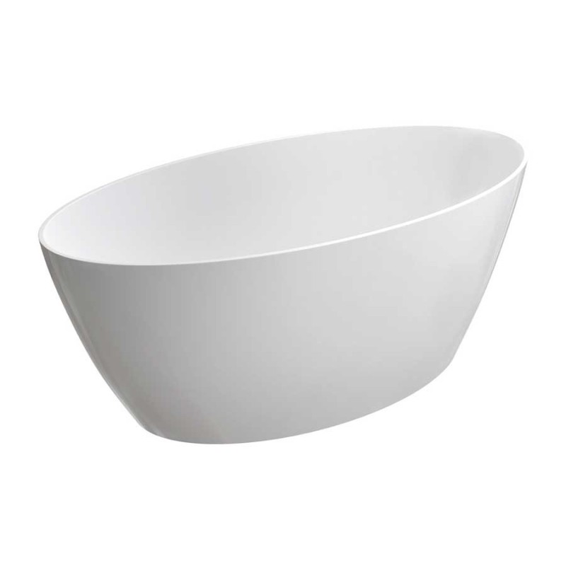 Omnires Siena Wanna wolnostojąca M+ 161 x 81 cm Biały połysk (SIENAWWBP)
