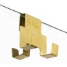 New Trendy Avexa Gold Brushed Kabina Prostokątna Przyścienna P 80x70x200 Przezroczyste 6mm Active Shield (EXK-3100)