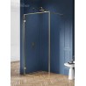 New Trendy Avexa Gold Brushed Kabina Walk-In U 80x200 Przezroczyste 6mm Active Shield (EXK-3133)
