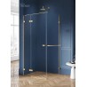 New Trendy Avexa Gold Brushed Kabina Prostokątna L 80x70x200 Przezroczyste 6mm Active Shield (EXK-3010)