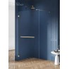 New Trendy Avexa Gold Brushed Kabina Walk-In U 120x200 Przezroczyste 8mm Active Shield (EXK-3157)