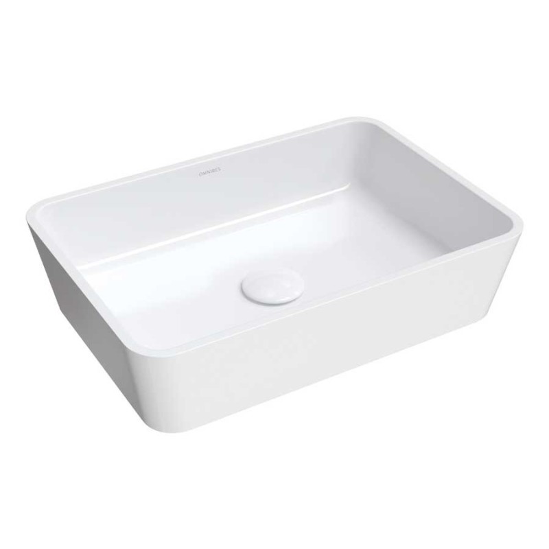 Omnires Parma Umywalka nablatowa 50 x 35 cm biały połysk (PARMAUNBP)