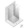 New Trendy Avexa Gold Shine Kabina Prostokątna Przyścienna P 80x110x200 Przezroczyste 6mm Active Shield (EXK-2128)