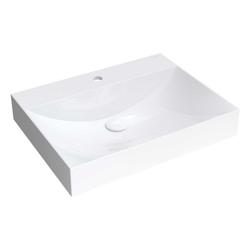 Omnires Naxos Umywalka nablatowa/wisząca 60 x 46 cm biały połysk (NAXOS600BP)