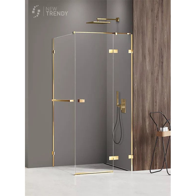 New Trendy Avexa Gold Shine Kabina Prostokątna P 120x90x200 Przezroczyste 6 mm Active Shield (EXK-3218)