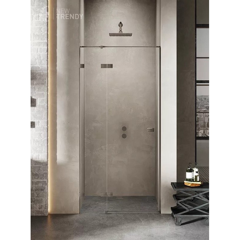 New Trendy Avexa Gunmetal Brushed Drzwi Prysznicowe L 110x200 Przezroczyste 6mm Active Shield (EXK-3250)